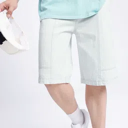 glitchez Men Cool-Toned Loose Fit Denim Jorts-image-97