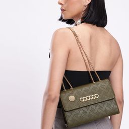 Chemistry Geometric Structured Shoulder Bag-picture-56