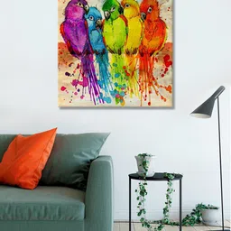 999Store Multi colored Macaw Parrot Wall Art-48