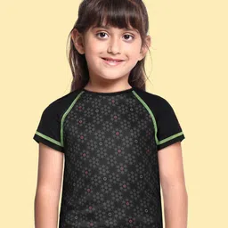 Allen Solly Junior Girls Black Geometric Print Top-12