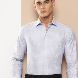 INVICTUS Slim Fit Opaque Checked Pure Cotton Formal Shirt-image-53