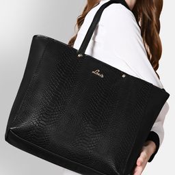 Lavie Croc Nov Women Black Tote Bag-48
