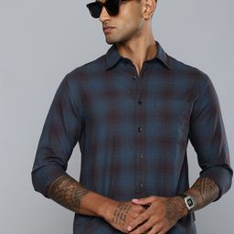 Flying Machine Slim Fit Checked Pure Cotton Casual Shirt-picture-43