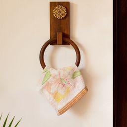 ExclusiveLane Brown Solid Handcrafted Sheesham Wooden Towel Holder-14