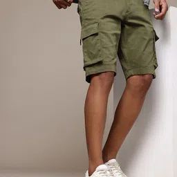 The Roadster Lifestyle Co. Men Solid Cargo Shorts-picture-57