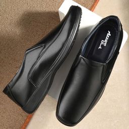 Azzaro Black Men Black Solid Formal Slip On Shoes-image-10