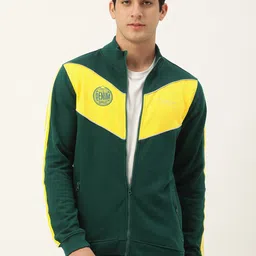 Peter England Men Colourblocked Sweatshirt-image-1