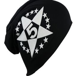 Bunnywave Unisex Black & White Printed Beanie-26