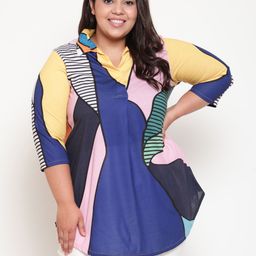Amydus Women Plus Size Striped Casual Shirt-31