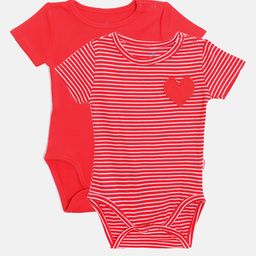 candy cot Infant Pack Of 2 Organic Cotton Bodysuits-48