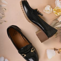 Jove Women Lightweight Slip-On Horsebit Loafers-44