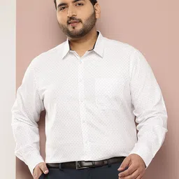 Thomas Scott Plus Size Premium Printed Pure Cotton Formal Shirt-image-14
