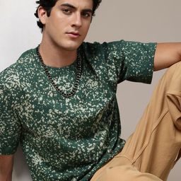 R.Code by The Roadster Life Co. Men Tie and Dye Printed Relaxed Fit T-shirt-image-80