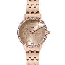 Timex Women Stainless Steel Embellished Dial & Straps Analogue Watch TWEL21903-58