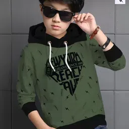 TICOSS Boys Typography 2 Printed Hooded T-shirt-22