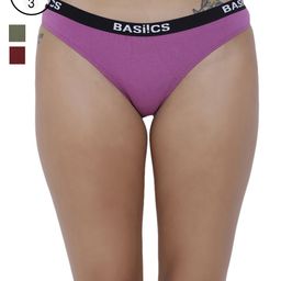 BASIICS by La Intimo Women Pack of 3 Briefs BCPBR080CBDE-image-5