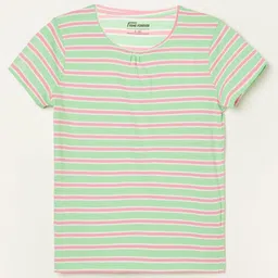 Fame Forever by Lifestyle Kids Striped Pure Cotton T-shirt-image-96