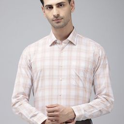 Van Heusen India Slim Fit Checked Pure Cotton Formal Shirt-image-15