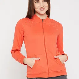 Marie Claire Women Orange Solid Sweatshirt-image-58