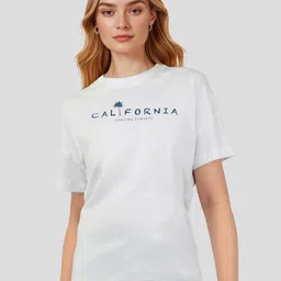 Mast & Harbour Typography Printed Drop-Shoulder Sleeves Pure Cotton T-shirt-picture-37