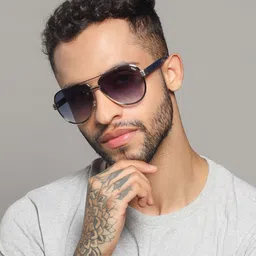 IDEE Men Aviator Sunglasses With UV Protected Lens-IDS2936C4SG-2