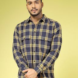 Rigo Men Comfort Slim Fit Tartan Checks Casual Shirt-image-71