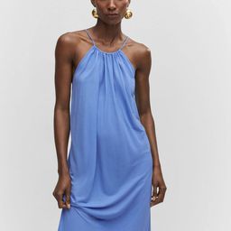 MANGO Cross-Back Maxi Dress-picture-40