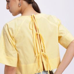 glitchez Tie-Up Back Boxy Fit Crop Top-picture-22