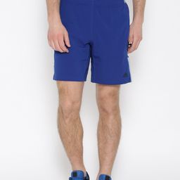 ADIDAS Men Blue SPEED BR WOVEN Solid Training Shorts-image-0