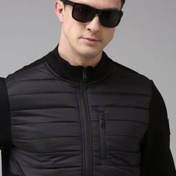 U S Polo Assn Men Black Solid Padded Jacket-56