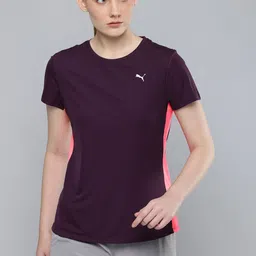 Puma Women RUN FAVORITE Self Checked DryCell Running T-shirt-image-15
