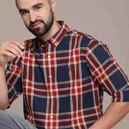 Nautica Pure Cotton Classic Fit Checked Casual Shirt-picture-47