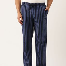 ETC Men Striped Mid-Rise Lounge Pants-image-38