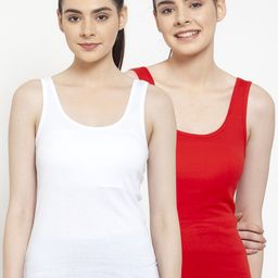 Friskers Women Pack Of 2 Solid Tank Tops-image-34