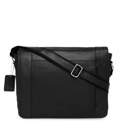 WildHorn Men Black Solid Genuine Leather Messenger Bag-37