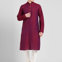 KISAH Mandarin Collar Straight Kurta-image-76