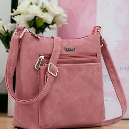 Exotic Pink PU Structured Sling Bag-62