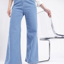 glitchez Women Classic Cool Tailored Wide Leg Stretchable Jeans-image-94