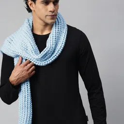 Magic Needles Unisex Blue Scarf-image-71