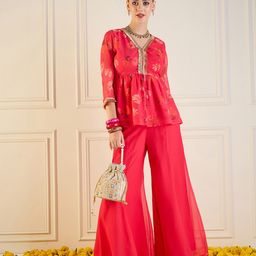 Shae by SASSAFRAS Printed Top With Palazzo Co-Ords-picture-54