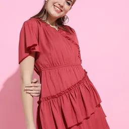Tokyo Talkies Women Solid Fit and Flare Dress-picture-16