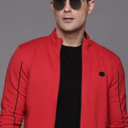 Allen Solly Contrast Tipping Mock Collar Sweatshirt-52