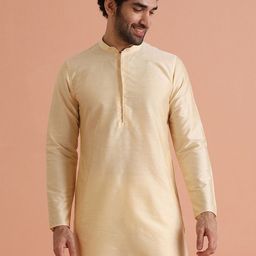 KISAH Men Mandarin Collar Regular Solid Kurta-picture-17