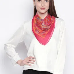 Style Quotient Women Pink & Orange Printed Scarf-51