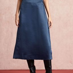 all about you Satin A-Line Midi Skirt-52