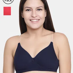 Floret Pack Of 2 Solid Non-Wired Lightly Padded T-shirt Bra F20560-image-78
