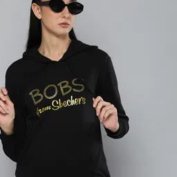 Skechers Women Typography Printed BOBS GOLDEN BONES PO Hooded Sweatshirt-image-37