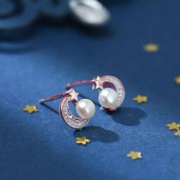 MYKI Rose Gold-Plated Contemporary Studs Earrings-17