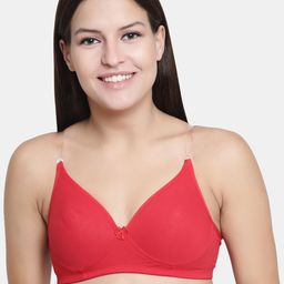 Floret Pack Of 2 Red Solid Non-Wired Lightly Padded T-shirt Bra F20560-picture-8