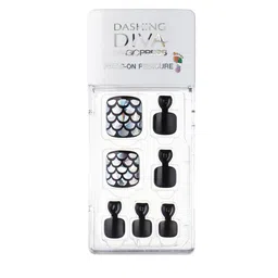 Dashing Diva Women Black Magicpress Mermaid Dress Pedicure Artificial Nails-image-98
